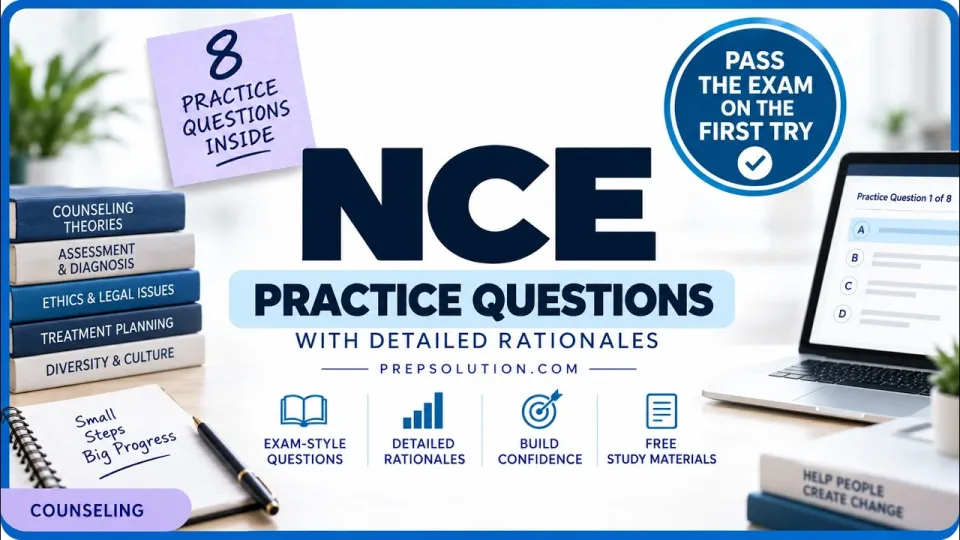 NCE Practice Questions Provide Essential Preparation and Confidence to Pass the Exam